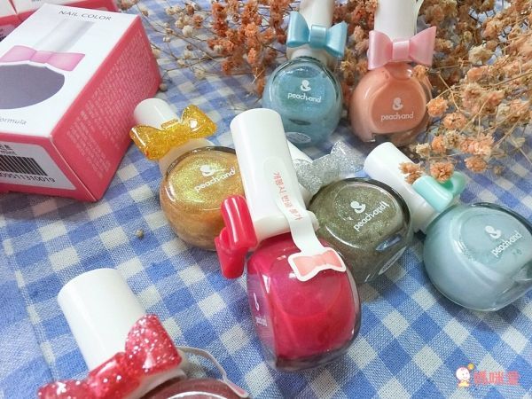 韓國 Peach and - 兒童安全水溶性蝴蝶結指甲油(附戒指)-11貝兒美女黃-10ml