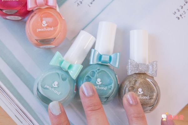 韓國 Peach and - 兒童安全水溶性蝴蝶結指甲油(附戒指)-11貝兒美女黃-10ml