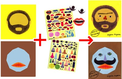 臉的筆記貼紙書