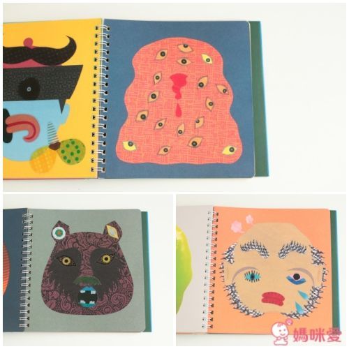 KOKUYO 怪獸臉的筆記貼紙書