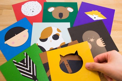 KOKUYO 動物+形狀趣味變臉遊戲卡