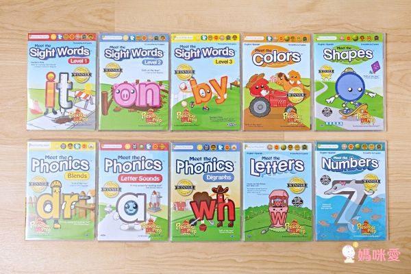 Preschool Prep - 入門最推薦「10片DVD完整組」(基本認知4片+常用單字3片 + 發音 3片)