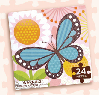 美國 Petit Collage - 小拼圖-蝴蝶-24片