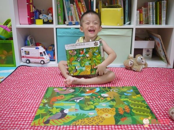 美國 Petit Collage - 地板拼圖-恐龍世界-24片