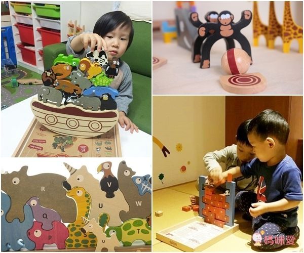 美國 Begin Again - 純木質拼圖玩具-稀有動物平衡船