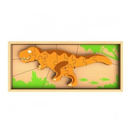 ✿new！Begin Again 透視木質拼圖：暴龍