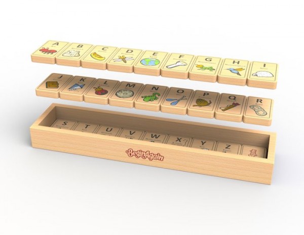 一層層收好,連外盒也是木質的,好有質感呀,拿來堆積木也好好玩。