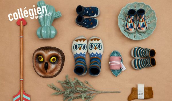 法國 collegien - 法國手工室內鞋-彩虹星