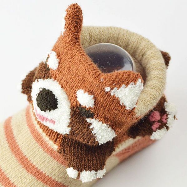 日本製 POMPKINS 3D動物造型襪