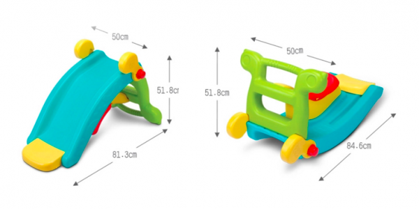 美國 Grow'n up 二合一滑梯/搖搖椅