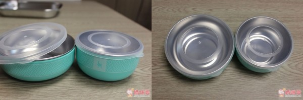 美國 Kangovou - 不鏽鋼安全兒童餐具-小粥碗-薄荷綠 (12*12*4(長*寬*高))