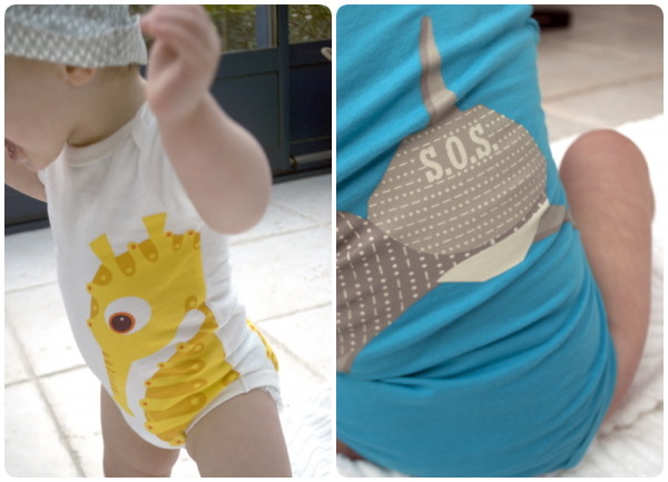 法國 COQ EN PÂTE ✩ 有機棉動物T-shirt / 收納包 / 後背包