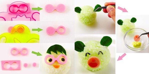 新版可愛表情海苔壓模三件組