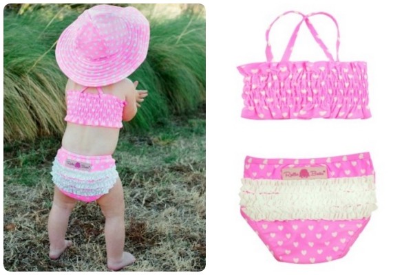 美國 RuffleButts 防曬泳衣/防曬帽