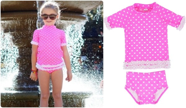 美國 RuffleButts 防曬泳衣/防曬帽