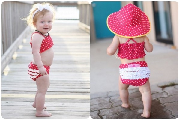 美國 RuffleButts 防曬泳衣/防曬帽