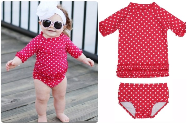 美國 RuffleButts 防曬泳衣/防曬帽