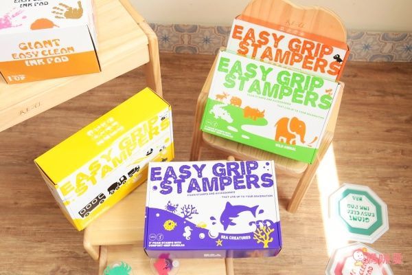 熱銷上千組【台灣製 ilovekids】可水洗八色印台、指印畫本