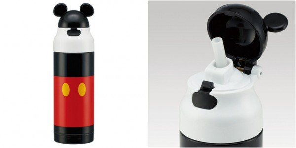 日本迪士尼不鏽鋼按壓式保冷水壺