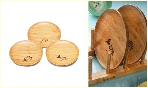  la-boos 竹韻樹鳥圓盤組
