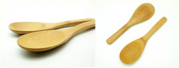  la-boos 天然蛋型竹製湯匙 2 支組