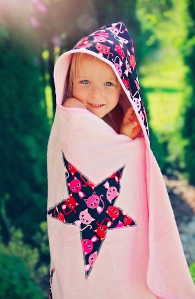 100%竹漿纖維連帽時尚浴巾