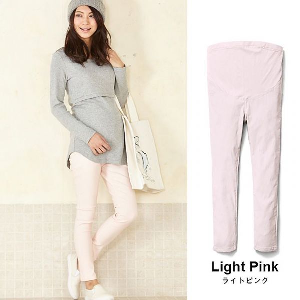 日本 SWEET MOMMY 伸縮彈性顯瘦美腳孕婦褲