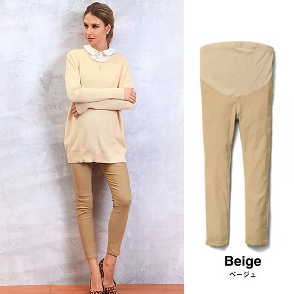 日本 SWEET MOMMY 伸縮彈性顯瘦美腳孕婦褲