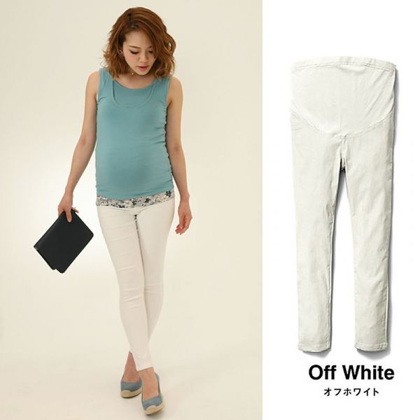 日本 SWEET MOMMY 伸縮彈性顯瘦美腳孕婦褲