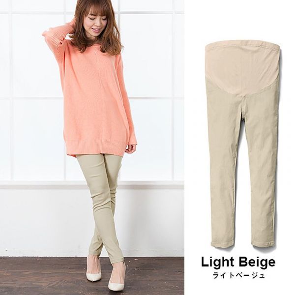 日本 SWEET MOMMY 伸縮彈性顯瘦美腳孕婦褲