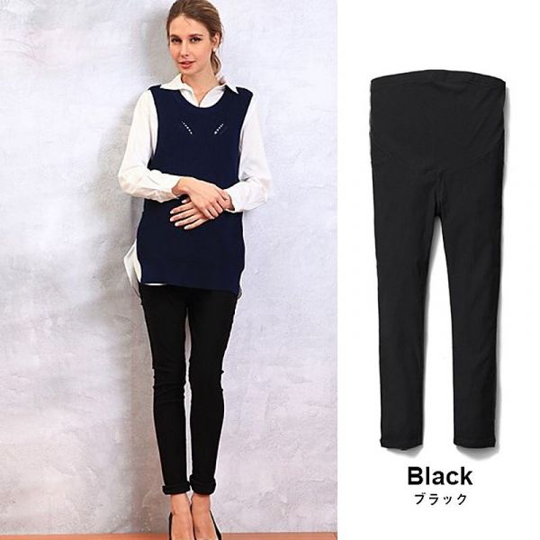 日本 SWEET MOMMY 伸縮彈性顯瘦美腳孕婦褲