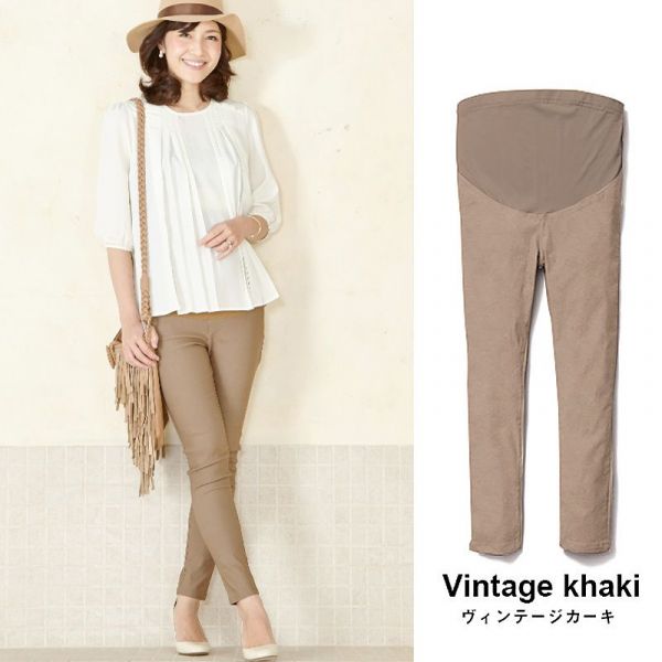 日本 SWEET MOMMY 伸縮彈性顯瘦美腳孕婦褲