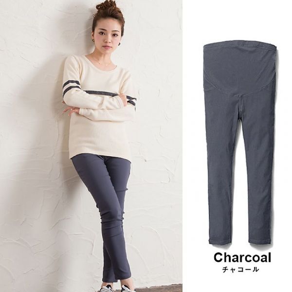 日本 SWEET MOMMY 伸縮彈性顯瘦美腳孕婦褲