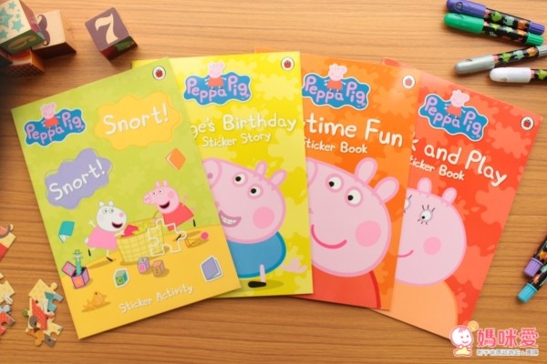 peppa pig, 粉紅豬小妹, 佩佩豬貼紙書, 繪本