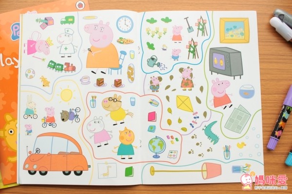 peppa pig, 粉紅豬小妹, 佩佩豬貼紙書, 繪本