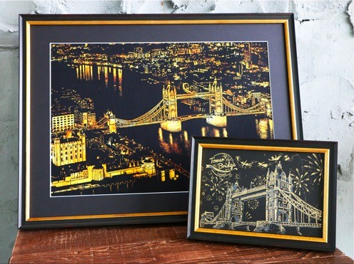 療癒紓壓❤ 韓國 Lago Scratch 金色夜景刮畫、明信片