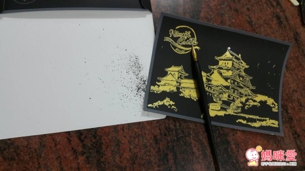 療癒紓壓❤ 韓國 Lago Scratch 金色夜景刮畫 - 明信片