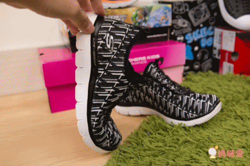 SKECHERS - Appeal2.0黑白紋兒童運動鞋