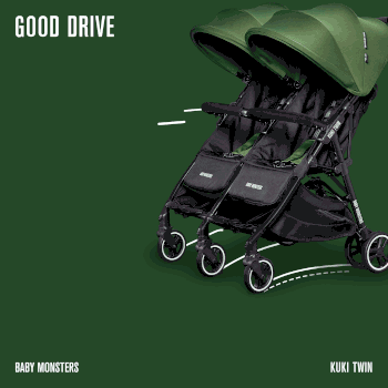 西班牙 BABY MONSTERS - 西班牙 Baby Monsters 雙人餅乾推車-黑