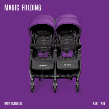 西班牙 BABY MONSTERS - 西班牙 Baby Monsters 雙人餅乾推車-黑