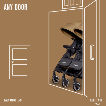 西班牙 BABY MONSTERS - 西班牙 Baby Monsters 雙人餅乾推車-黑