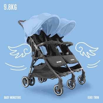 西班牙 BABY MONSTERS - 西班牙 Baby Monsters 雙人餅乾推車-黑