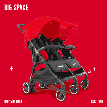 西班牙 BABY MONSTERS - 西班牙 Baby Monsters 雙人餅乾推車-黑