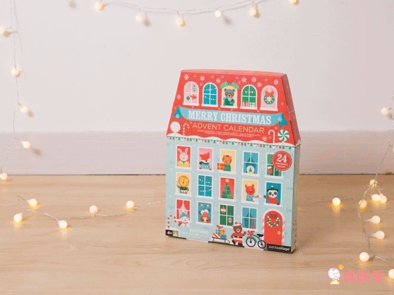 美國 Petit Collage - [冬季限定] 降臨曆-聖誕動物之家