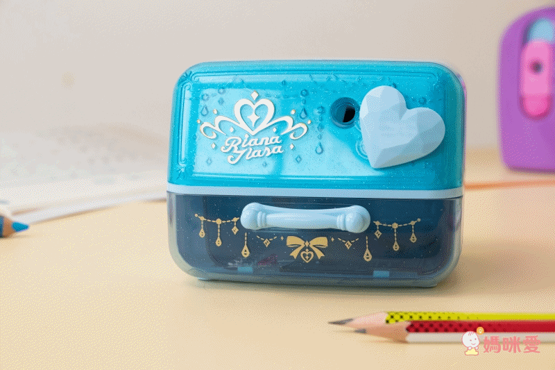 日本文具 SONIC - 自動停止電動安全削鉛筆機(3種筆芯)-可愛版-粉紅