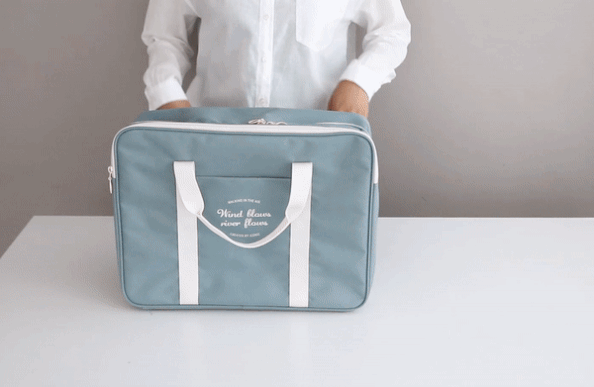 韓國 ICONIC - 防潑水多隔層旅行收納袋-迷霧藍 (40X30X16cm)