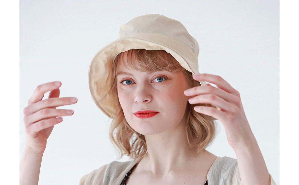 韓國 Beach Boom - 韓製UPF50+軟鋼絲防水透氣防曬帽/漁夫帽-天藍