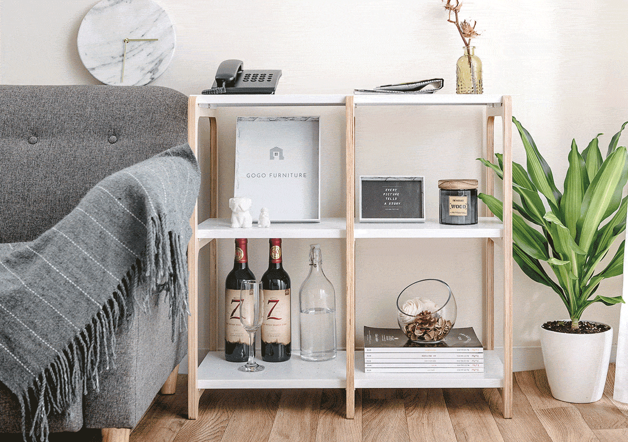 走走家具 - 走走置物架-沉穩灰 (74 / 34 / 73.5 (cm))