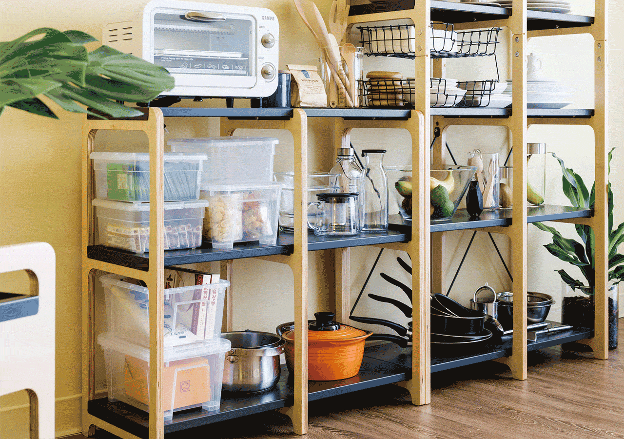 走走家具 - 走走置物架-沉穩灰 (74 / 34 / 73.5 (cm))