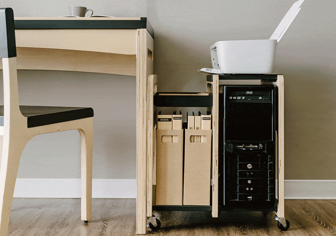 走走家具 - (7/20後出貨)走走移動邊架-清新白 (48.7 / 43 / 55 (cm))